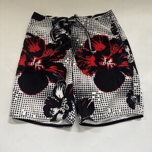 LOST Enterprises‎ Dysfunctional Board Shorts Mens 30 Hawaiian All Over Print Y2K